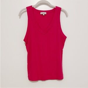 Michael Stars Bright Pink V-Neck Tank Top